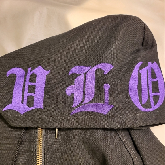 VLONE Black Canvas Hoodie Jacket, Size S - Picture 4 of 14